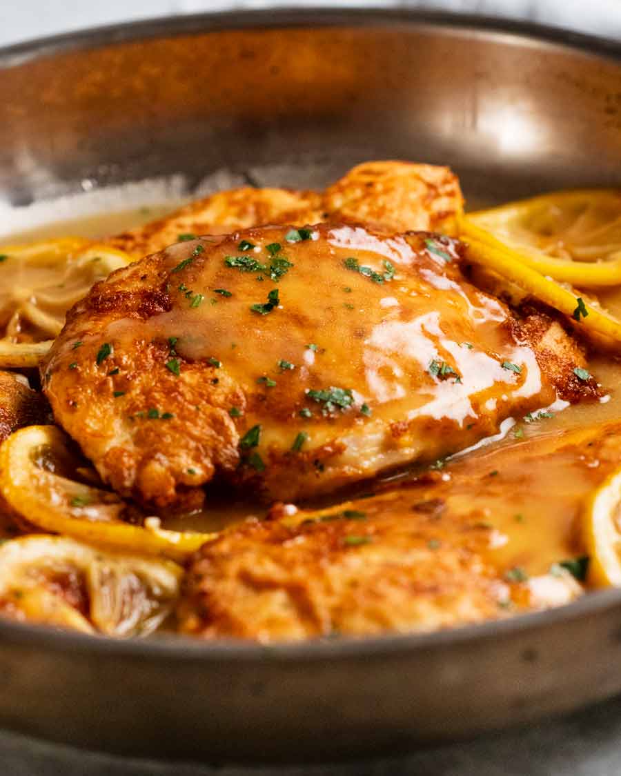 Freshly cooked Chicken Francese
