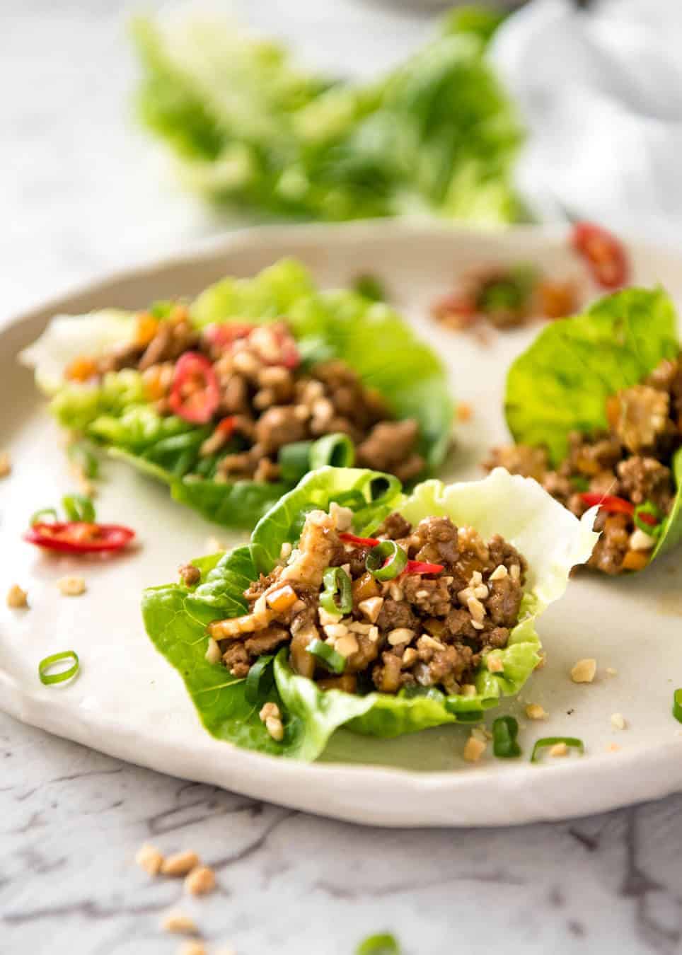 San Choy Bow (Chinese Lettuce Cups) - A great San Choy Bow starts with a great sauce. Get that right and you can make this with almost anything! recipetineats.com